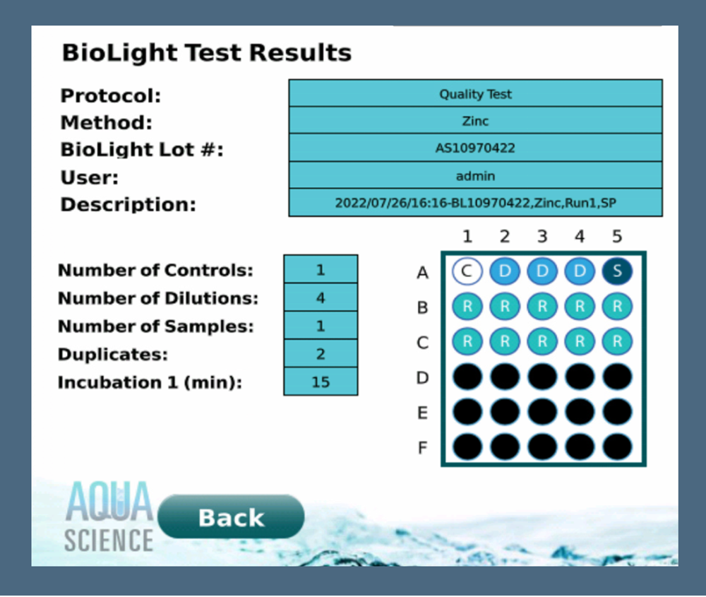 Analizador de toxicidad por bioluminiscencia modelo BioLight Toxy