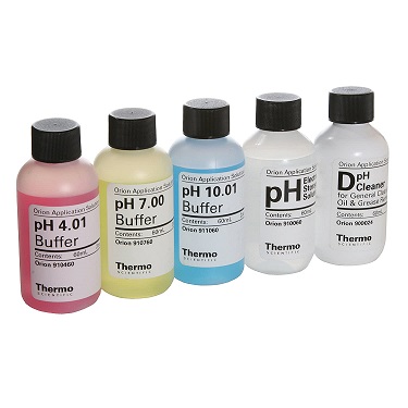 Kit pH para electrodos ROSS “All-in-One” 60 ml, incluye patrones de 4, 7 y 10, solución de almacenamiento ROSS, solución de limpieza y frasco de almacenamiento