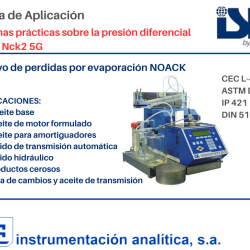 Buenas prácticas sobre la presión diferencial para el analizador automático para ensayo de perdidas por evaporación NOACK modelo NCK2 5G