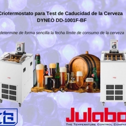 Criotermostato JULABO modelo DYNEO DD-1001F-BF para determinar la caducidad de la cerveza