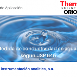 Medida de conductividad en aguas según USP 645